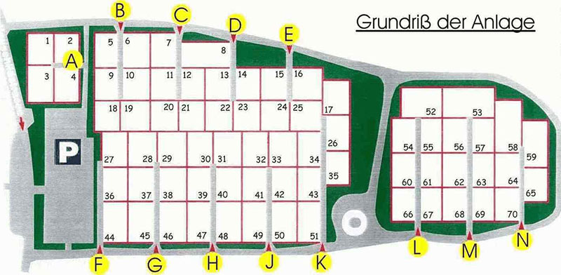 Grundriss Kleingartenanlage Fuchsholz